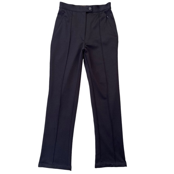 Fendi High Waist Trousers Pants Slight Flare Leg Black - Picture 11 of 11